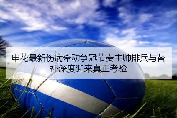 申花最新伤病牵动争冠节奏主帅排兵与替补深度迎来真正考验